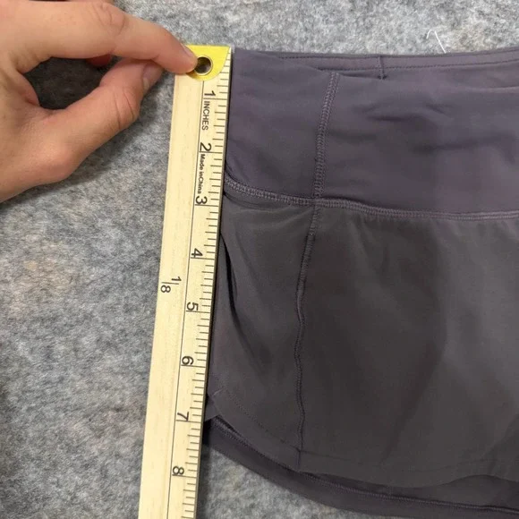 Lululemon Speed Up Low Rise Running Shorts Purple Plum Womens Size 8 - Picture 6 of 7